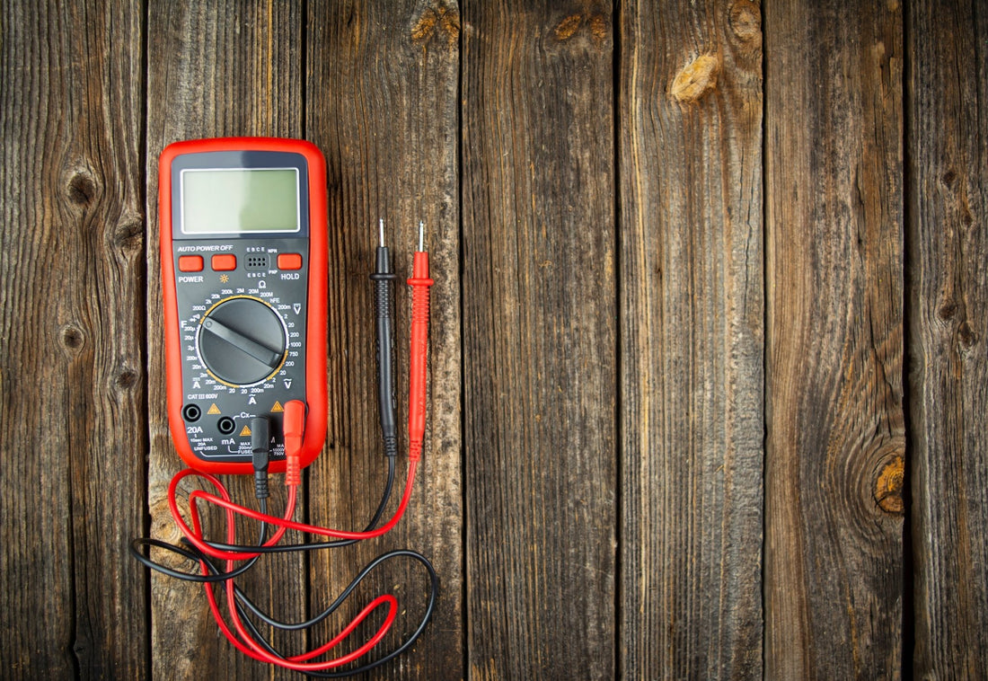 Digital multimeter with probes — illustrative example